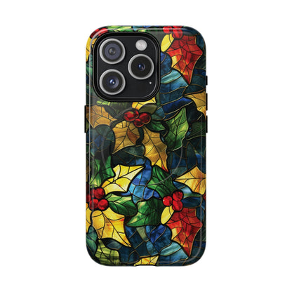 Stained Glass Holly Magnetic Case