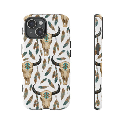 Aztec Feather Skull Tough Case