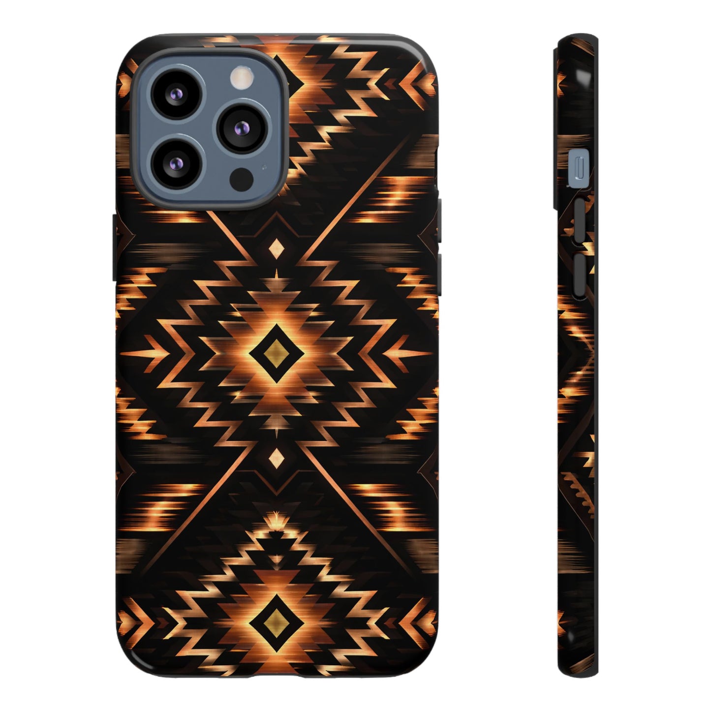 Black Gold Aztec Rug Tough Case