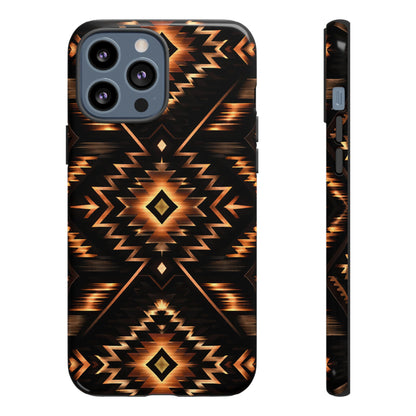 Black Gold Aztec Rug Tough Case