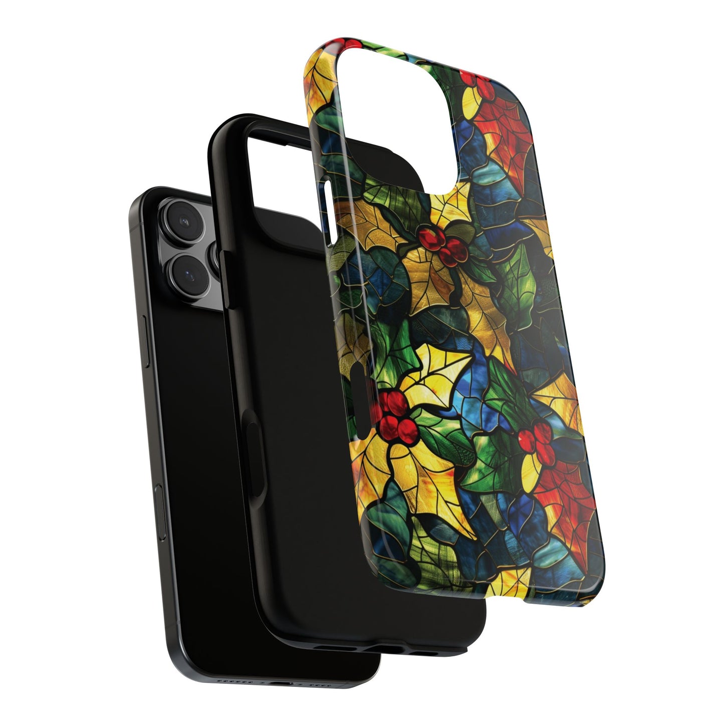 Stained Glass Holly Tough Phone Case