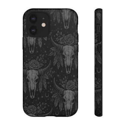 Western Noir Bull Skulls Tough Case