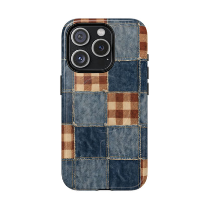 Denim Patchwork Magnetic Case