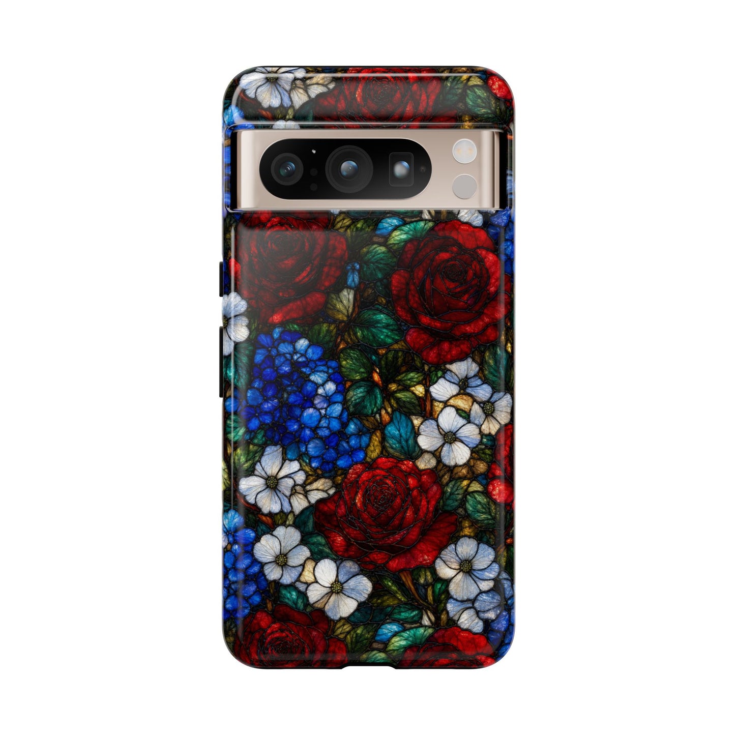 Patriotic Floral Glass Tough Case