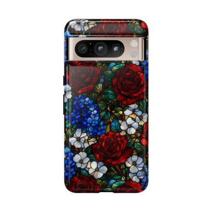 Patriotic Floral Glass Tough Case