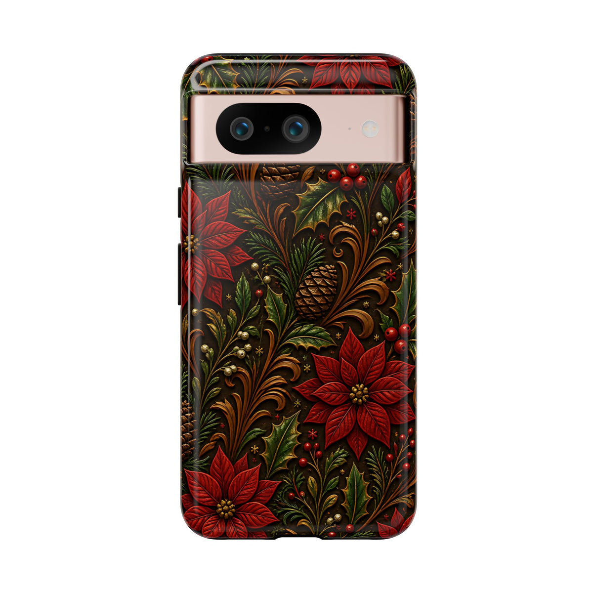 Carved Christmas Holly Tough Case