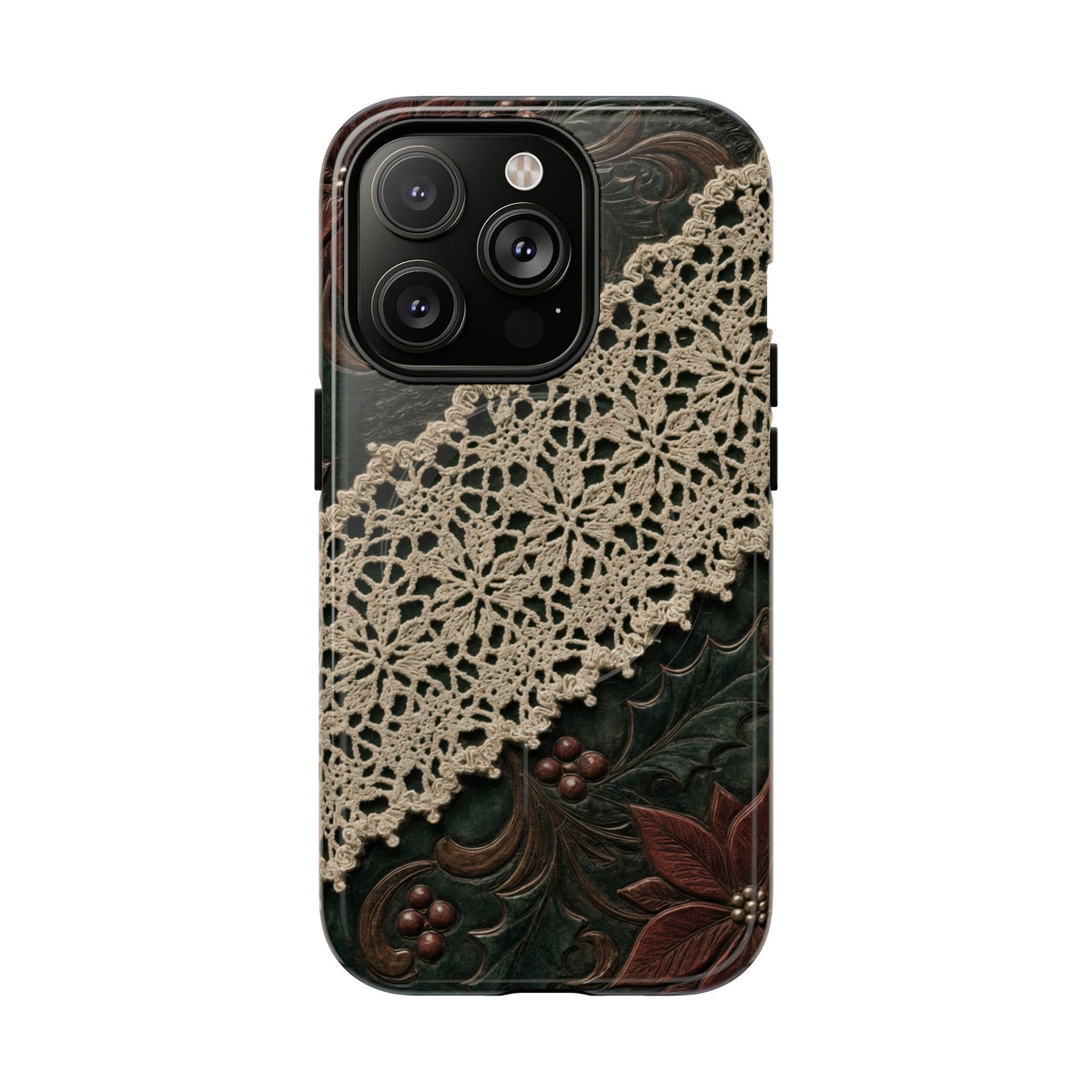 Poinsettia Lace Magnetic Case