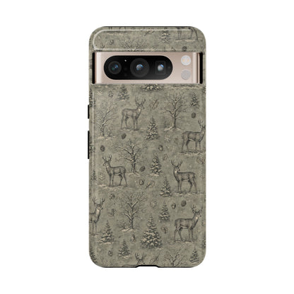 Etched Winter Buck Tough Case