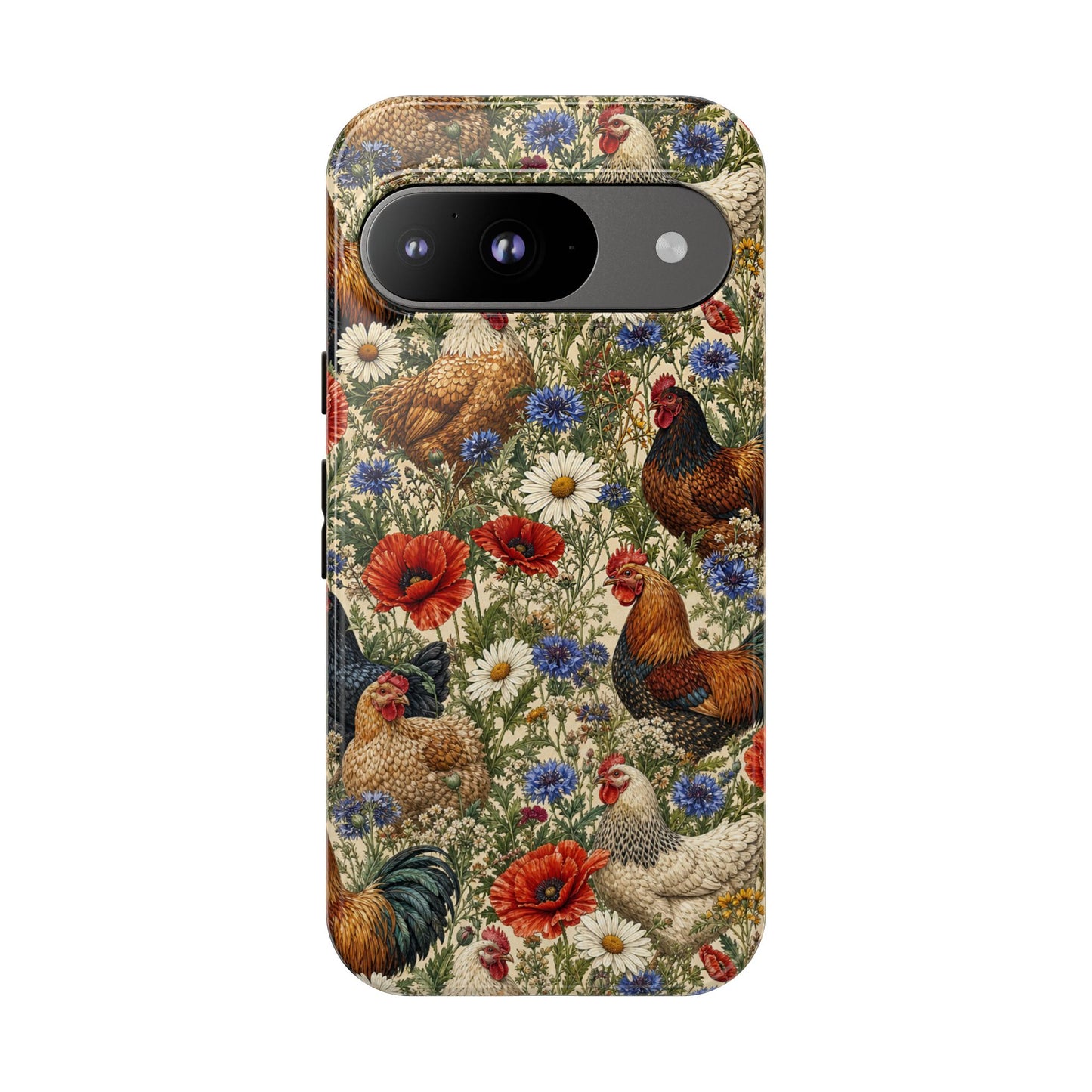 Patriotic Floral Chickens Tough Case