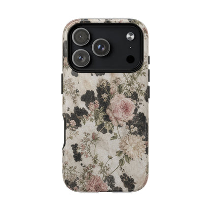 Floral Cowhide Magnetic Case