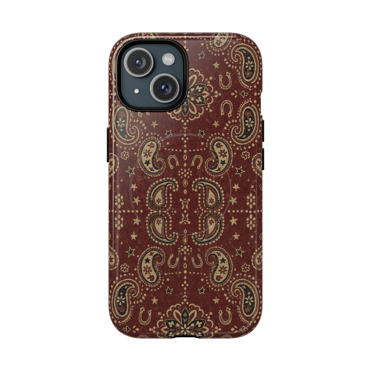 Burgundy Bandana Magnetic Case
