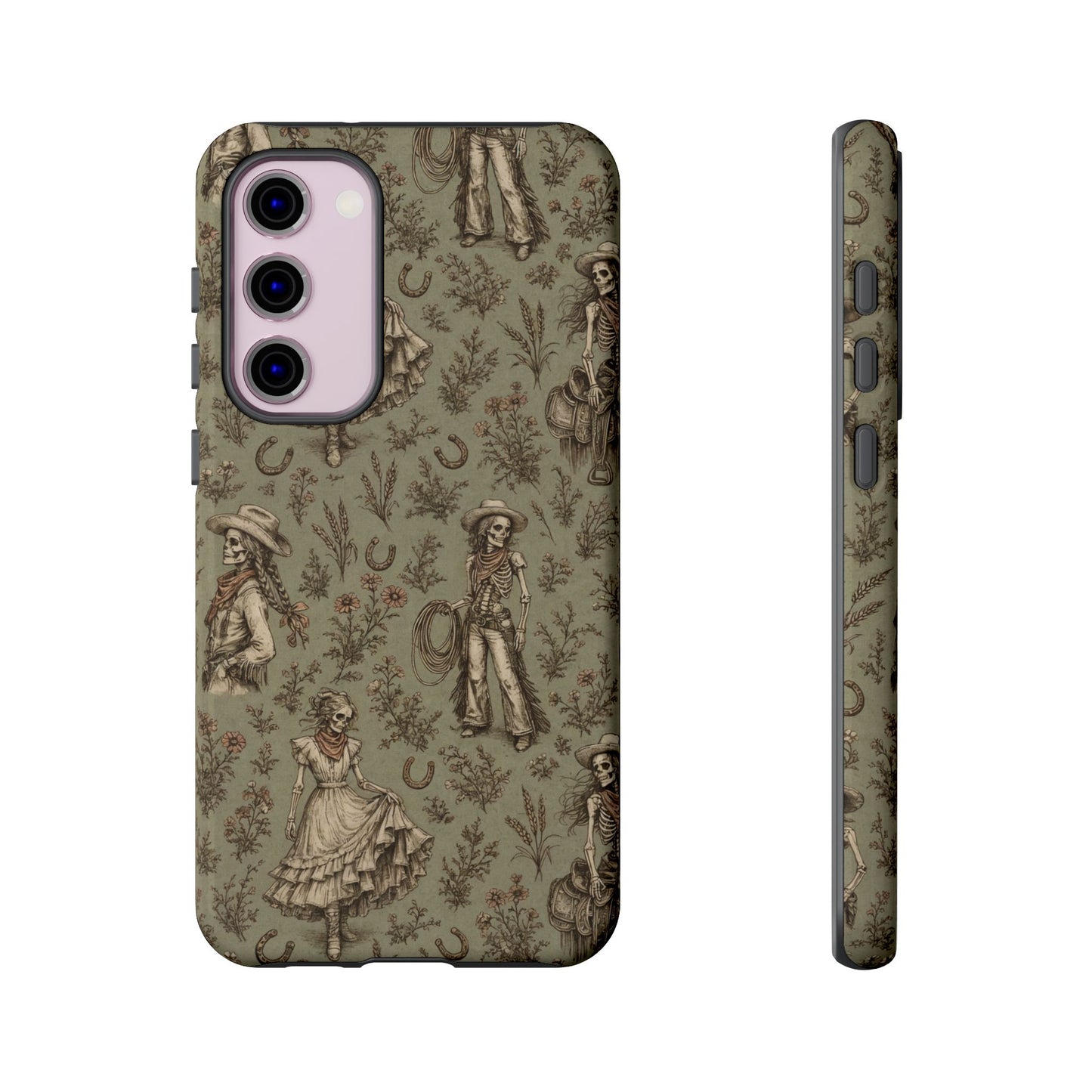 Skeleton Cowgirl Toile Tough Case