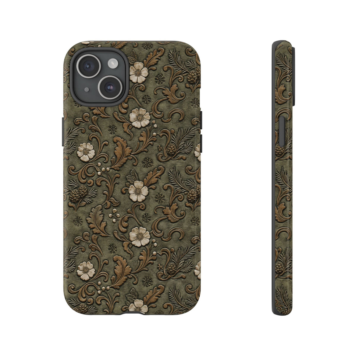 Sage Tooled Roses Tough Case