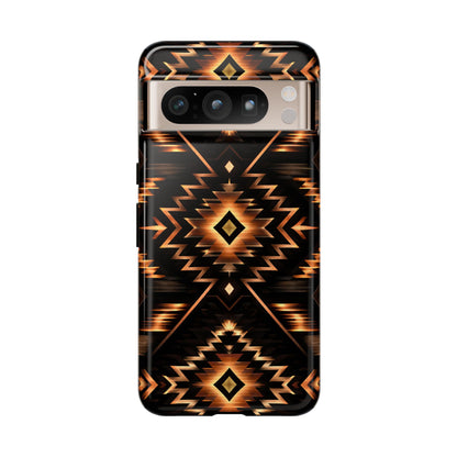 Black Gold Aztec Rug Tough Case