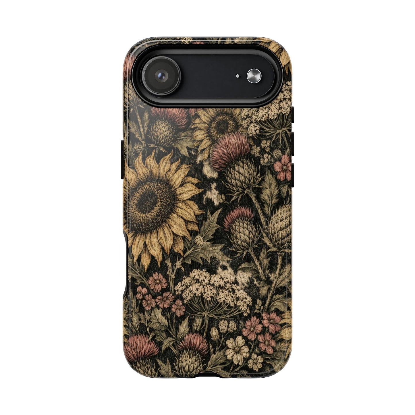 Cowhide Sunflower Thistles Magnetic Case