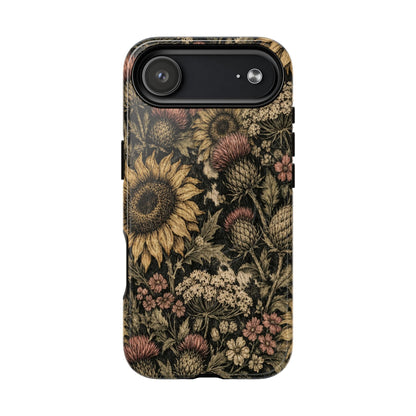 Cowhide Sunflower Thistles Magnetic Case