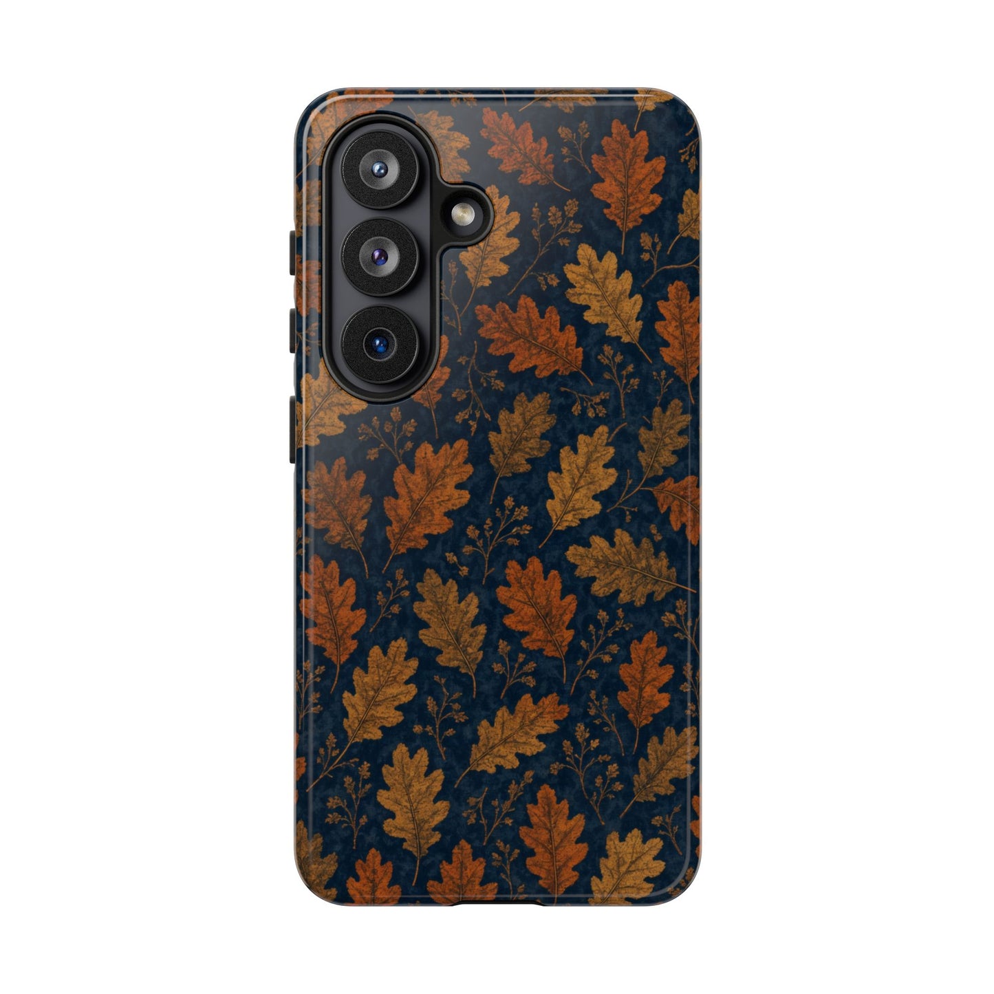 Navy Autumn Leaves Tough Case