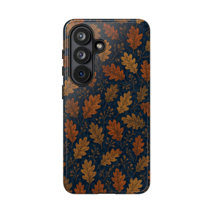 Navy Autumn Leaves Tough Case