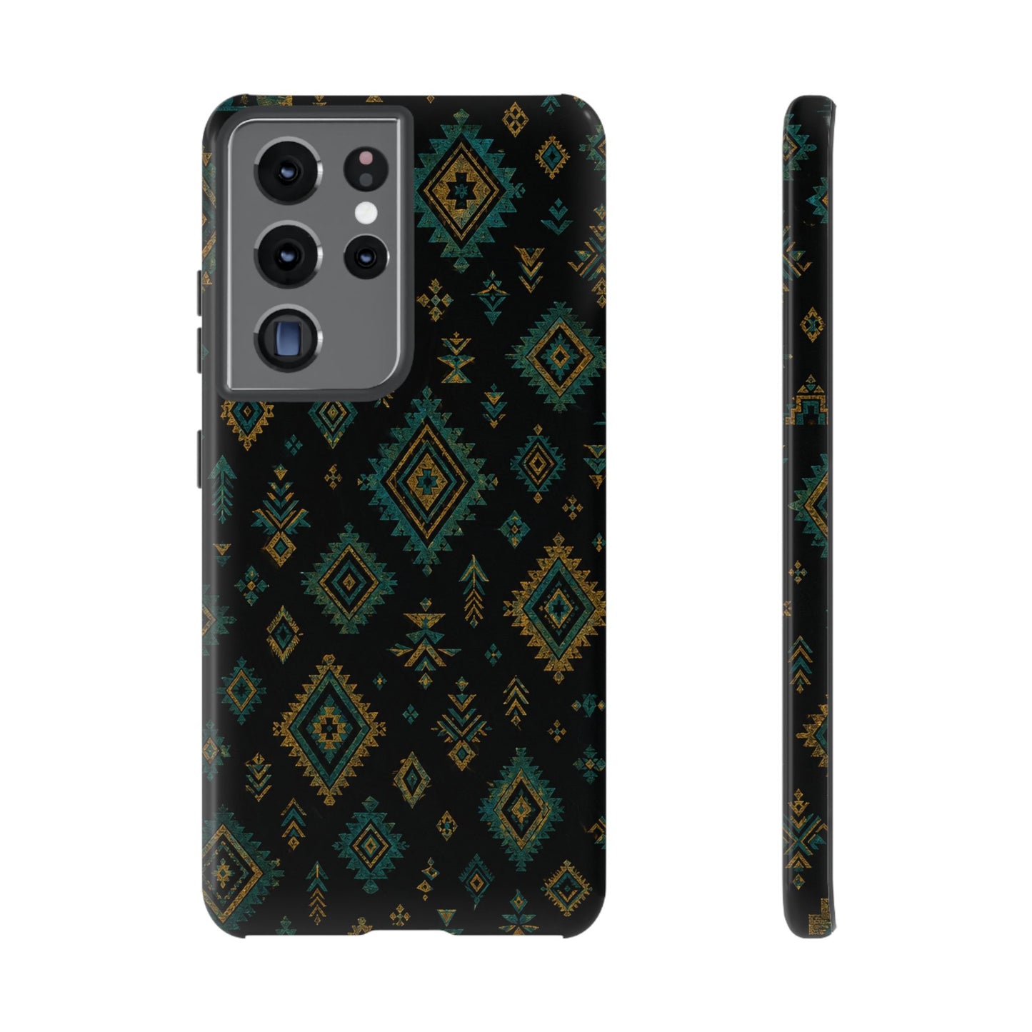 Turquoise Gold Aztec Tough Case