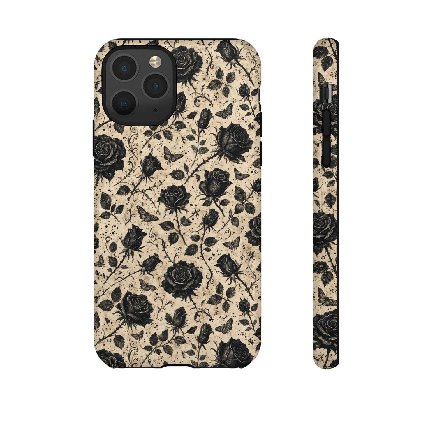 Black Rose Bone Tough Case