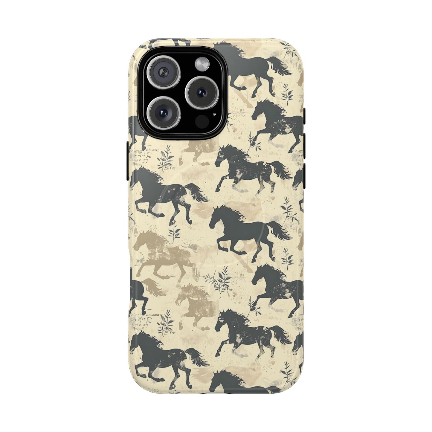 Taupe Horses Magnetic Case