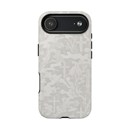 White Camo Cross Magnetic Case