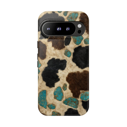 Turquoise Cowhide Tough Case