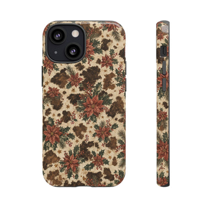 Cowhide Poinsettia Tough Case