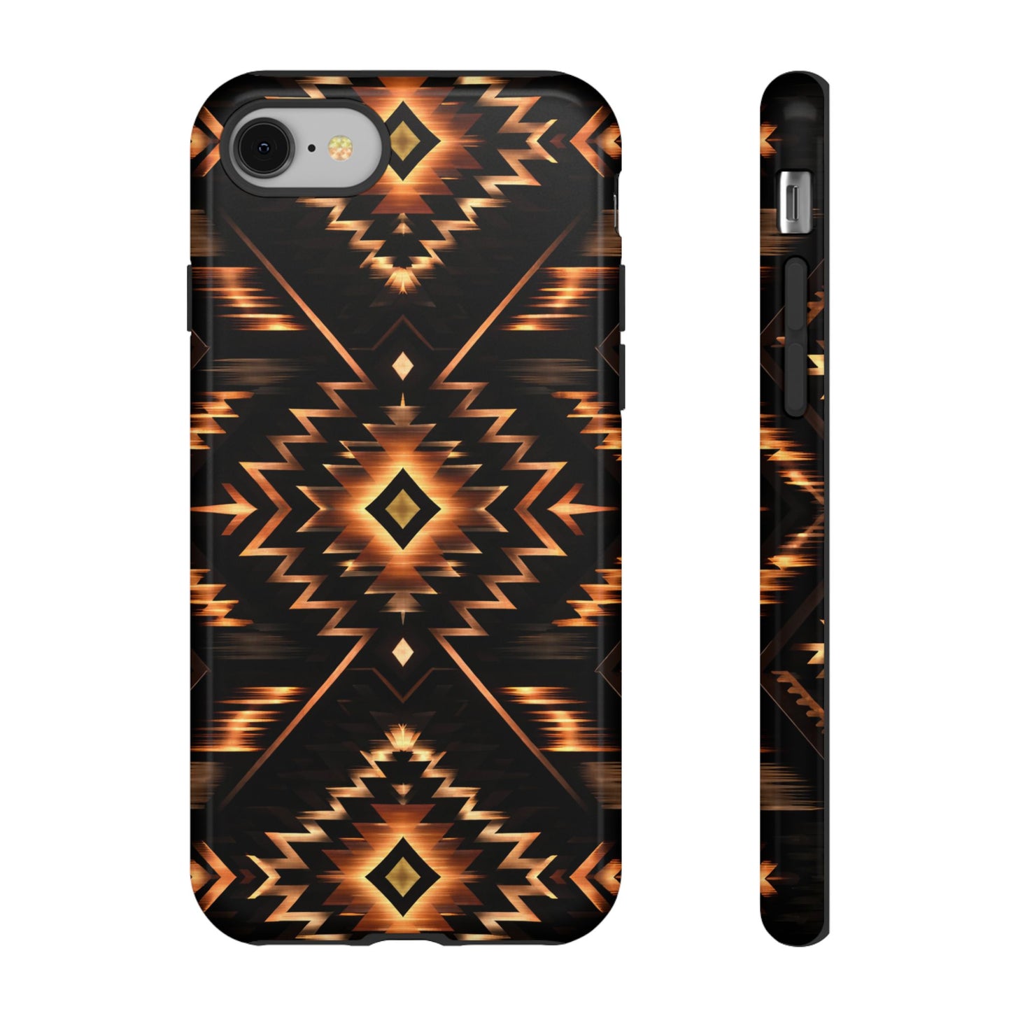 Black Gold Aztec Rug Tough Case