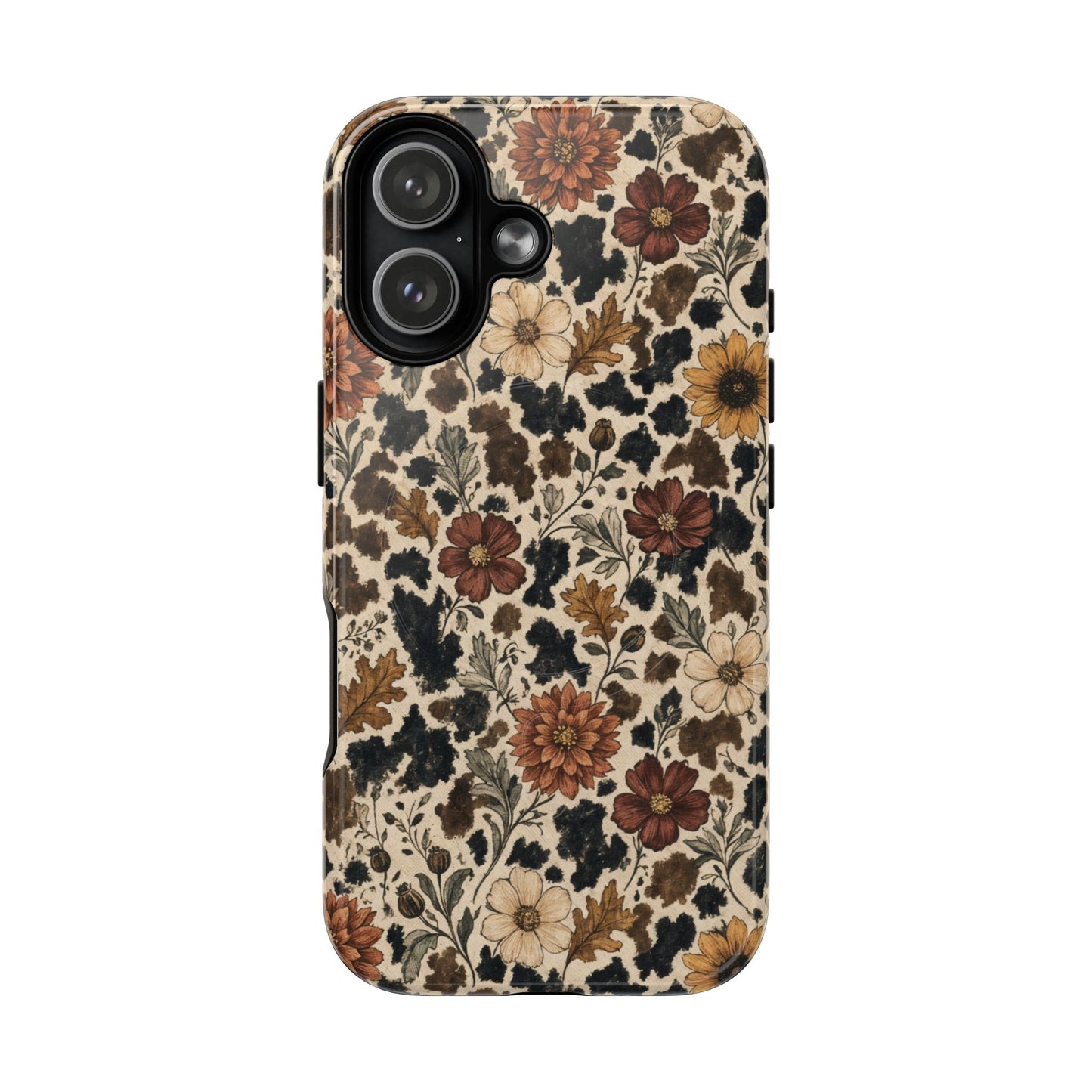 Autumn Cowhide Bloom Magnetic Case