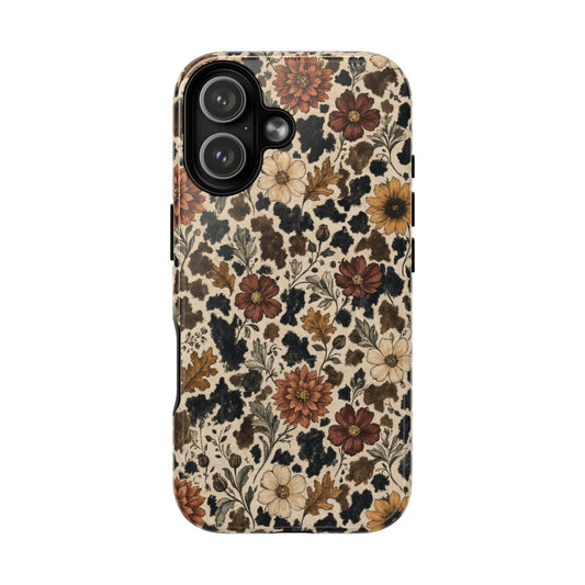 Autumn Cowhide Bloom Magnetic Case