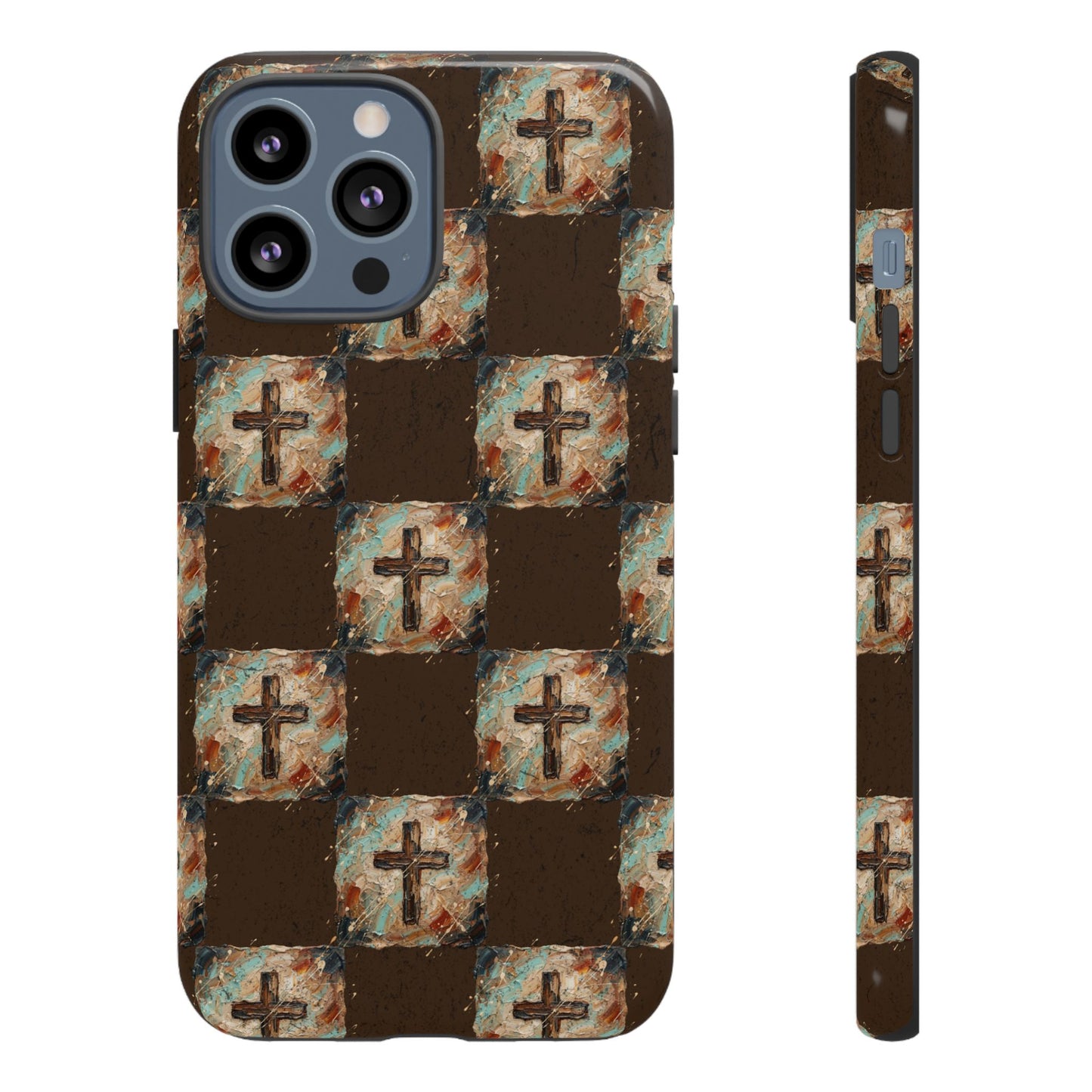Checker Painted Cross Tough Case