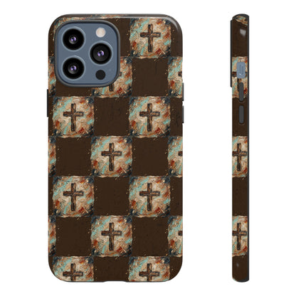 Checker Painted Cross Tough Case