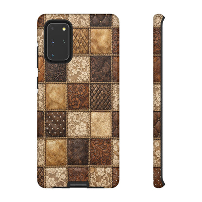 Leather Lace Patchwork Tough Case