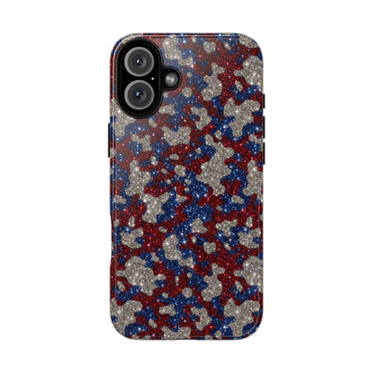 USA Cowhide Glitter Tough Case