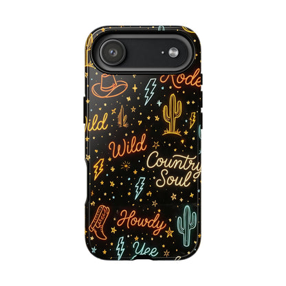 Neon Western Script Tough Case