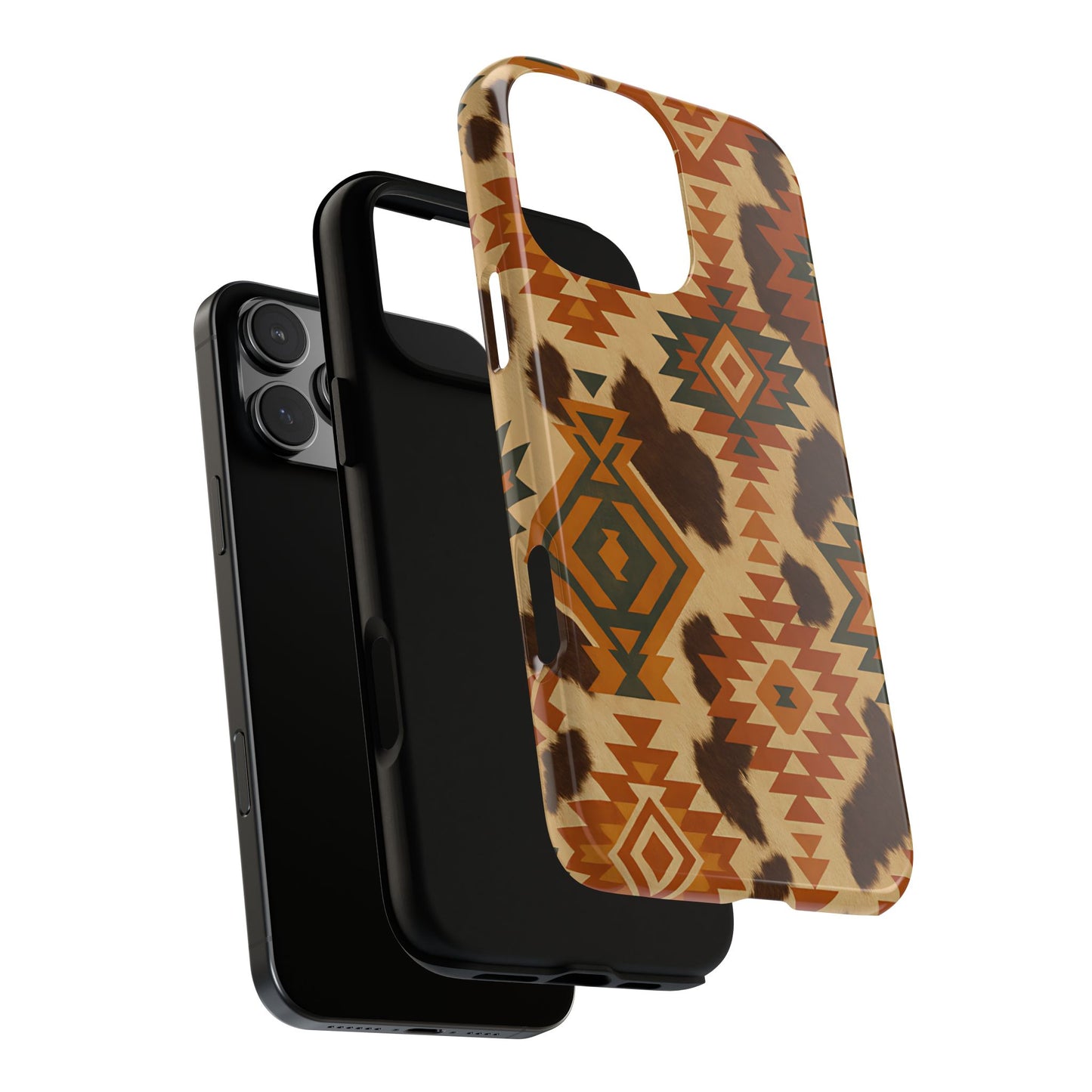 Sunset Aztec + Cowhide Tough Phone Case