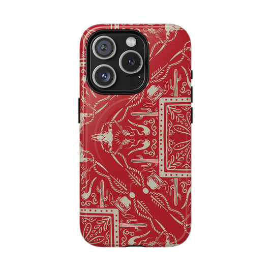 Western Red Bandana Magnetic Case