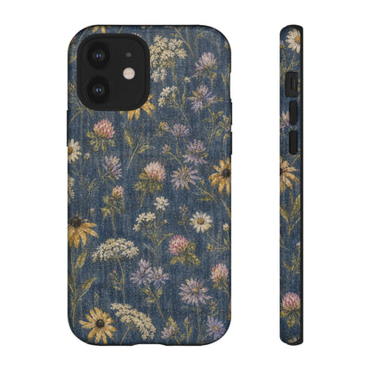 Denim Florals Tough Case