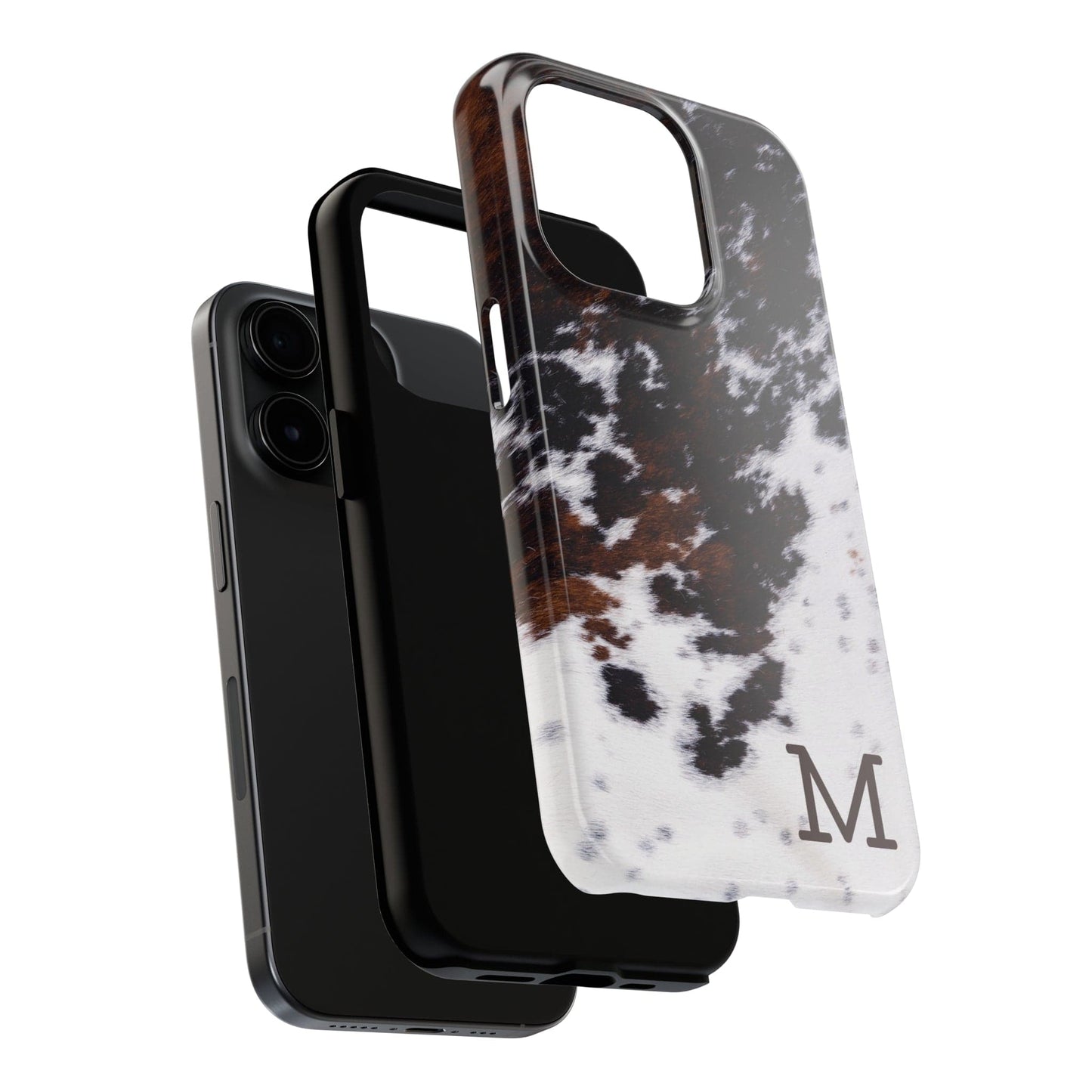 Cowhide Monogram Phone Case