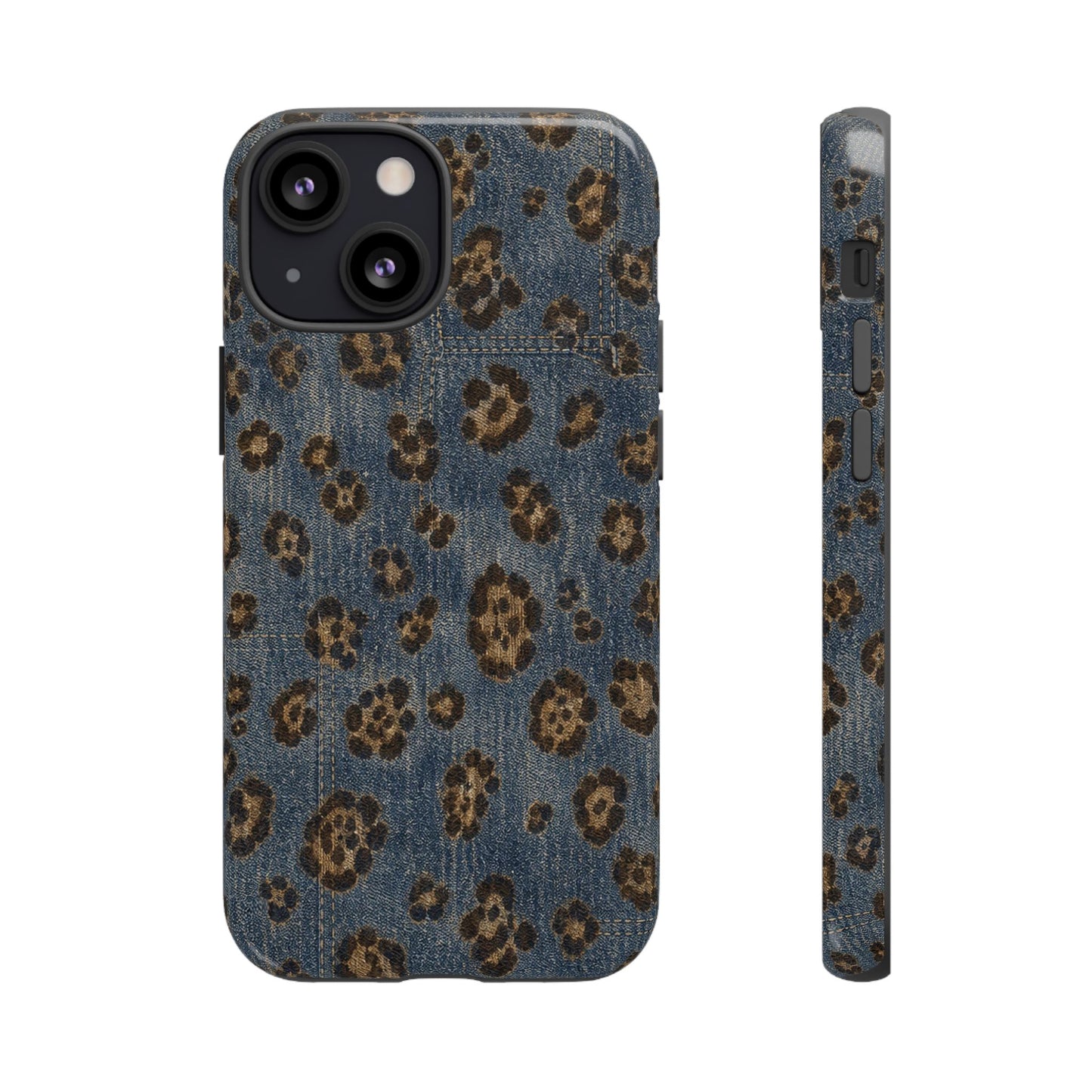 Denim Leopard Tough Case