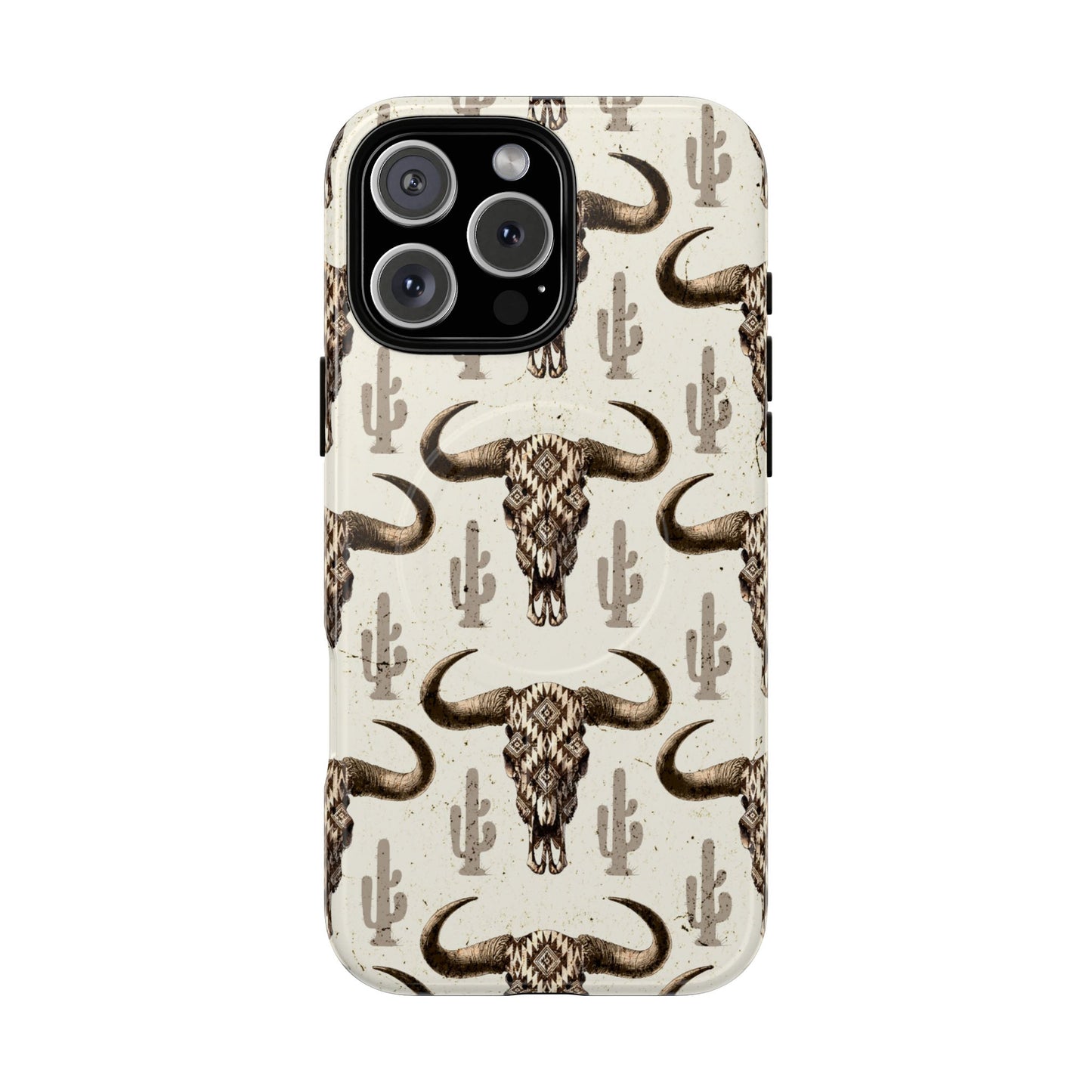 Cactus Aztec Skull Magnetic Case