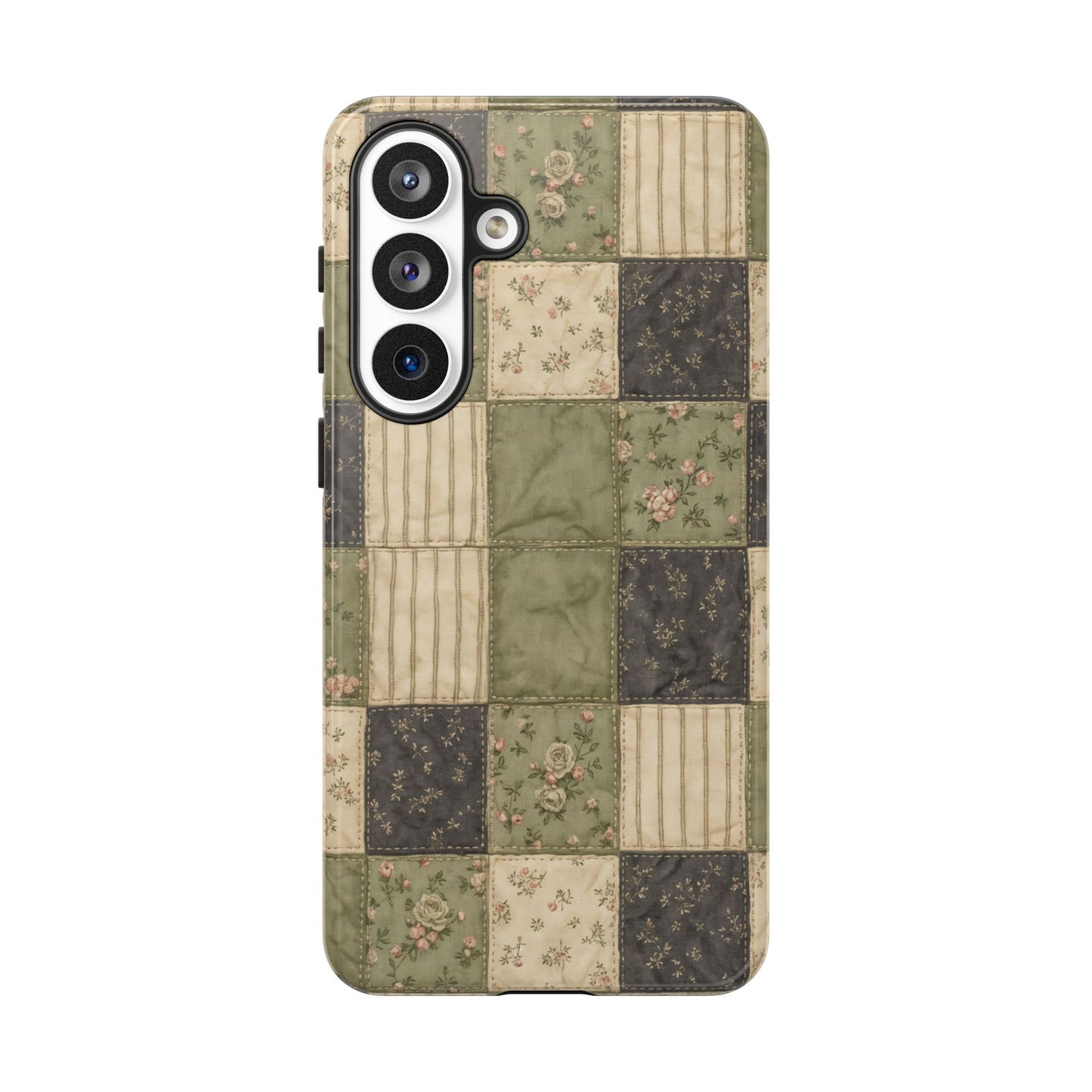 Sage Floral Patchwork Tough Case