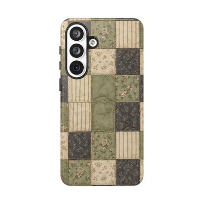 Sage Floral Patchwork Tough Case