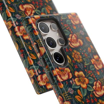 Embroidered Flowers Phone Case