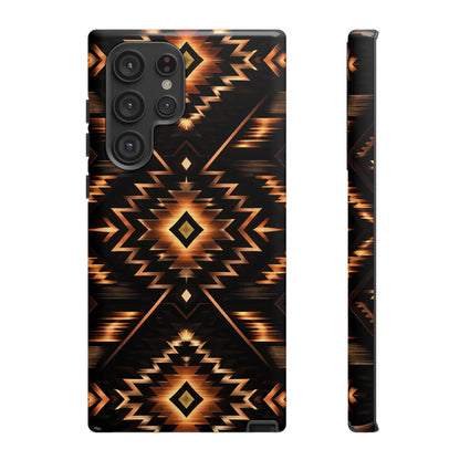 Black Gold Aztec Rug Tough Case