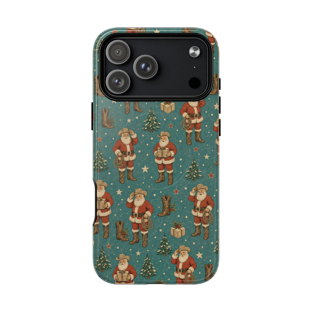 Retro Cowboy Santa Magnetic Case