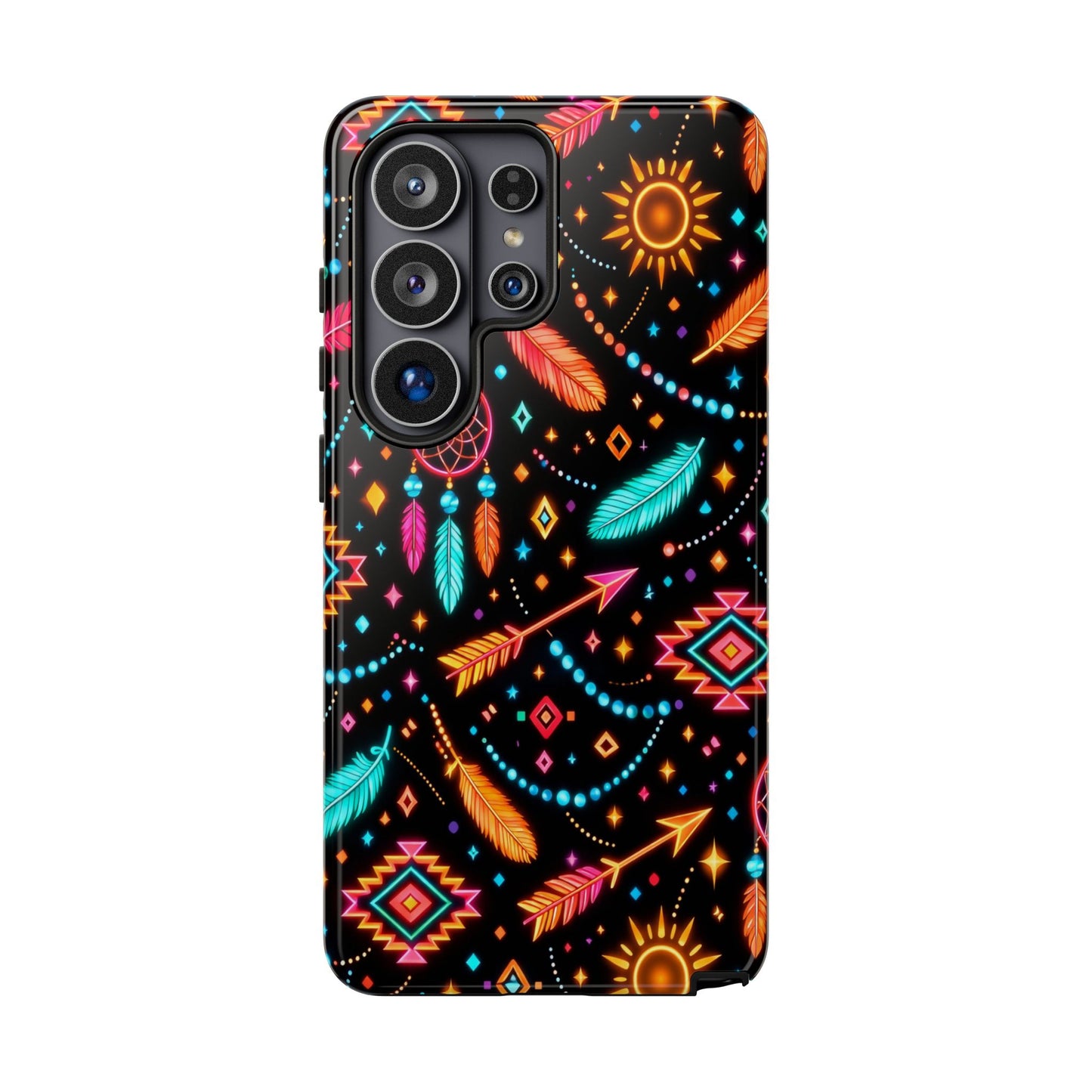 Neon Aztec Feather Tough Case