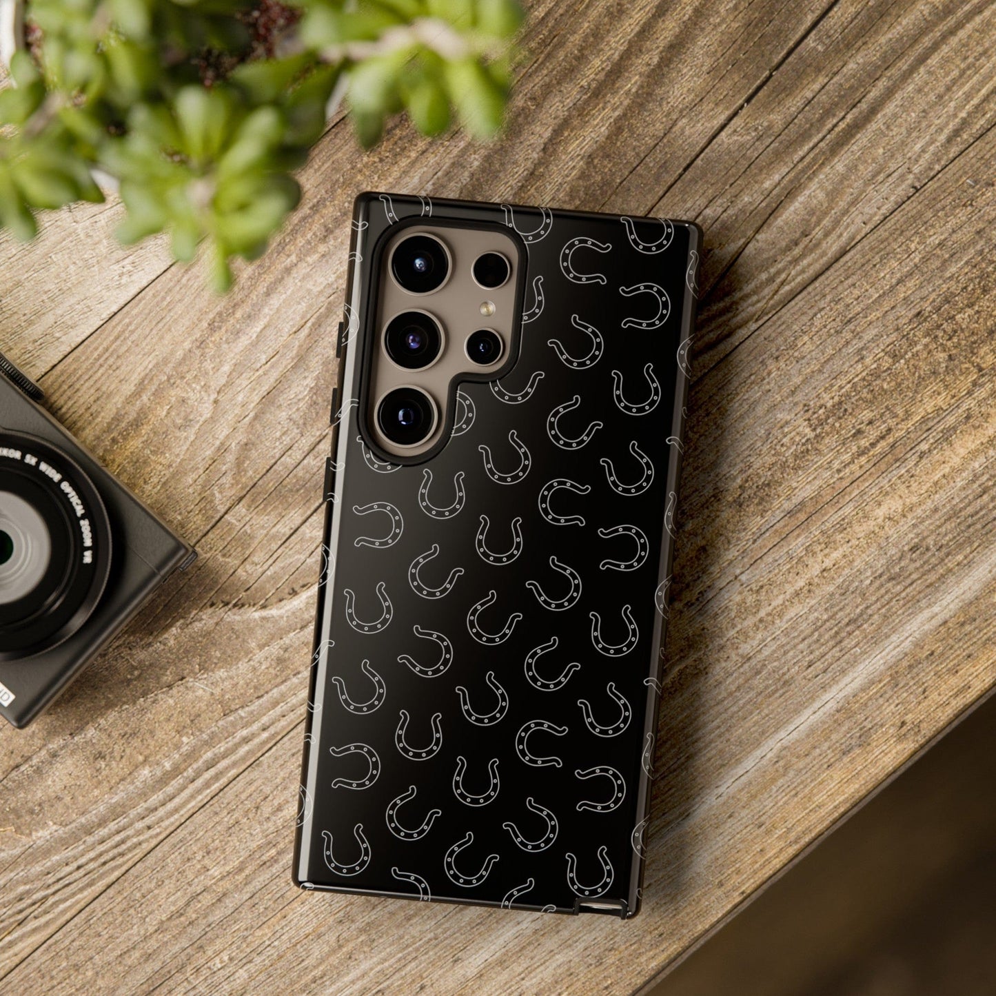 Black Horseshoe Phone Case