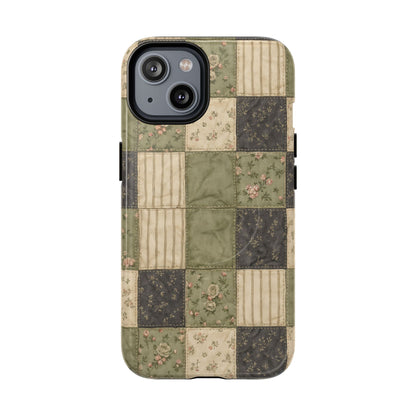 Sage Floral Patchwork Magnetic Case